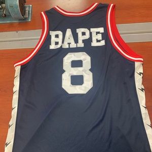 AUTHENTIC BAPE STAR JERSEY BLUE NUMBER 8 XXL